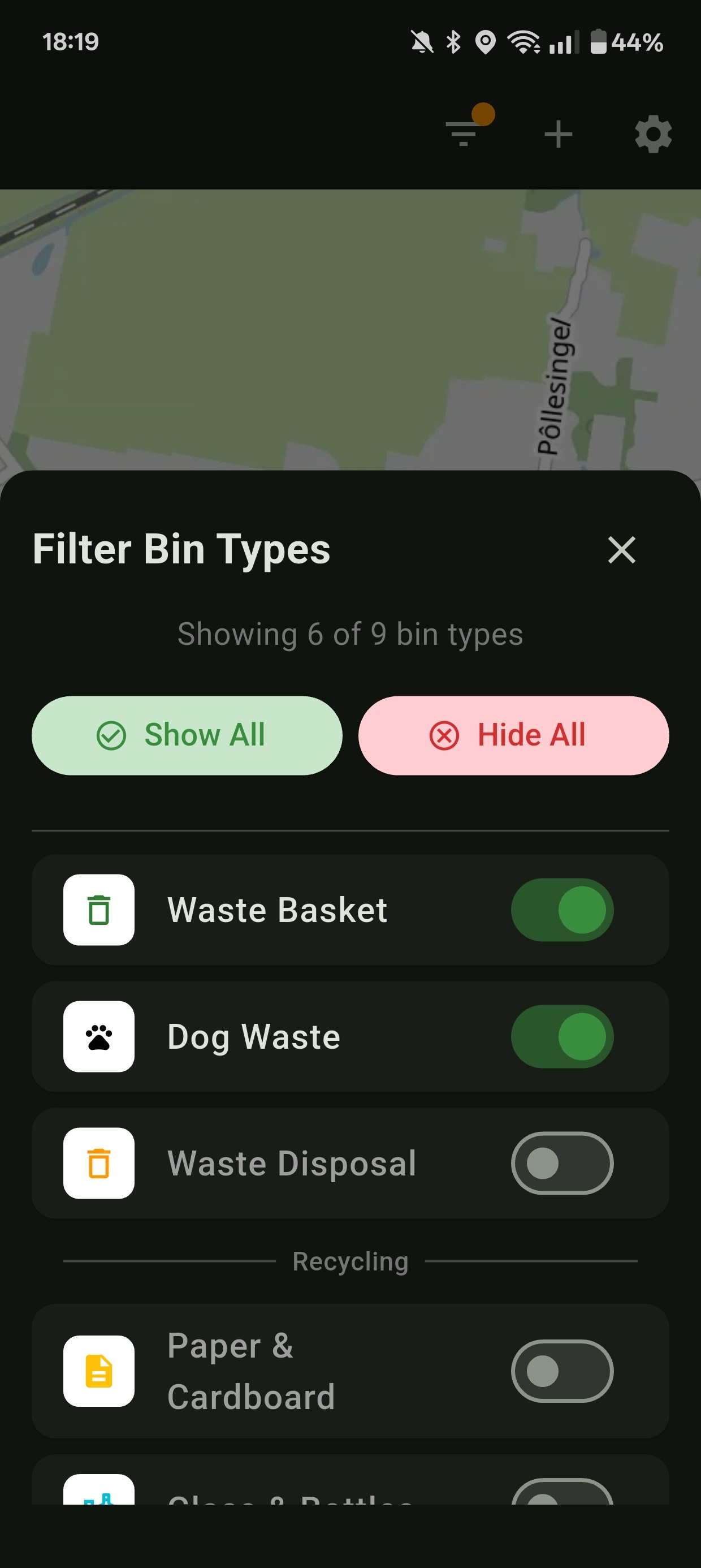 BinWhere: Mobile app